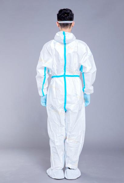 ISO PP SF 65g White Disposable Coveralls With Hood