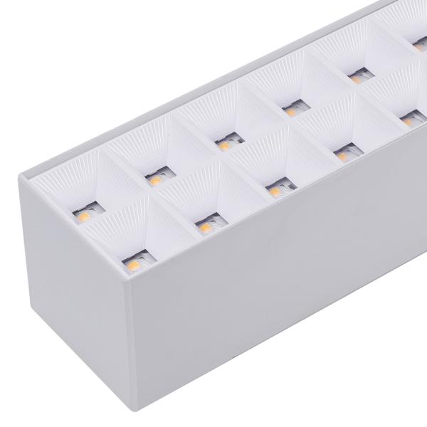 Indoor Lighting Lower UGR Suspended Pendant Lamp Linkable Led Batten Linear Lights for Office Warehouse Supermarket