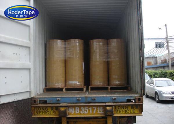 Acrylic Adhesive Tape Jumbo Rolls Yellowish Opp Water Based 36-90 Micron Thickness
