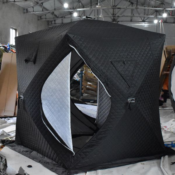 High Quality Pop-Up Camp Sauna Tent Portable Folding Insulated Winter Fishing Tent for Hiking and Camping Extra Large Size