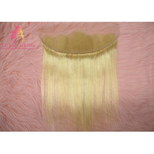 Cuticle Aligned Virgin 613 Blonde Hair Weave Straight 13*4 Hair Frontal