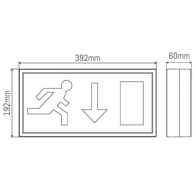 Running Man Ni-Cd Battery Backup LED Emergency Exit Lighting with 5730 SMD LED and 3-Year Warranty
