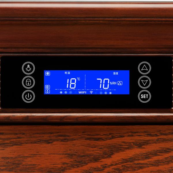 Intelligent Climate Control Solid Wood Cigar Cooler Humidifier Cabinet With Lock