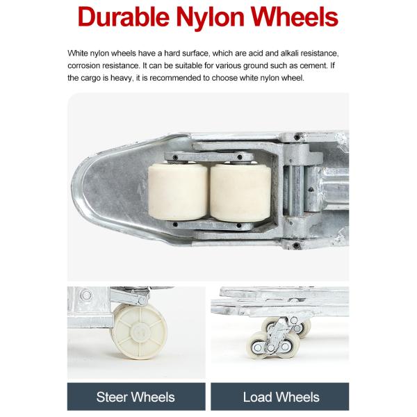 Sinolift China NAG Diseño de trabajo pesado galvanizado y acero inoxidable pallet de mano jack o camión