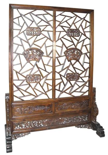 Luxury Vintage Rose Wood Decorative Folding Screens For Restaurant Living Room