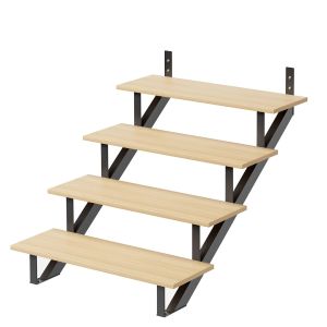 Steel Stair Riser 3 Step Steel Stair Stringer for Deck Height 23.6 inches Metal
