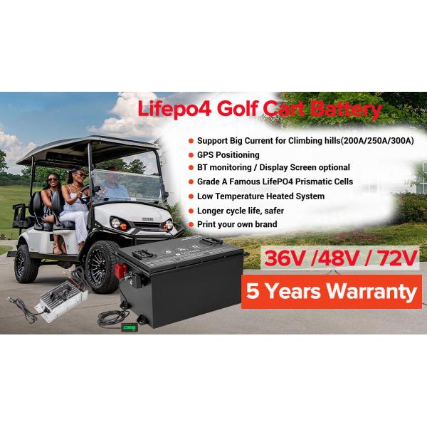 CLF LiFePO4 Литийная батарея 60V 72V 96V 200AH 300AH Литий-ионная индивидуальная батарея для электромобиля / электромобиля / гольф-коляски