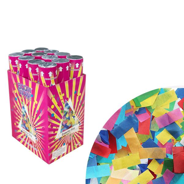 Colorful Paper Slip Biodegradable Confetti Cannon For New Year