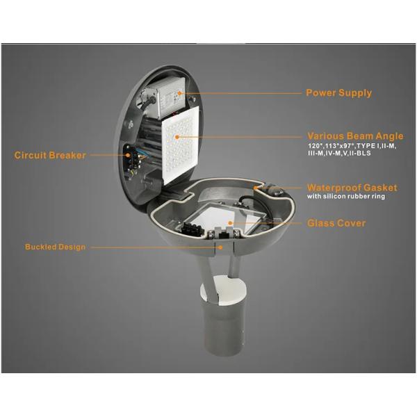 Glass Cover Light Post Top Lamp Decoration Garden Three Arm 30W 60W 80W 90W 120W