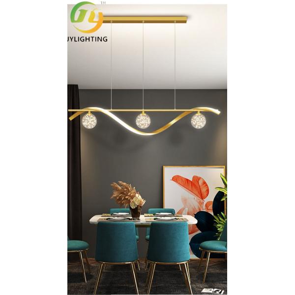 Luces de lujo postmodernas para colgantes de acero para restaurantes, bares, mesas de comedor, recepción.