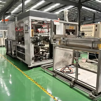 Полностью автоматический PP пластиковый контейнер поднос коробки давление вакуум формования машины Максимальная глубина формования 180 мм 380В