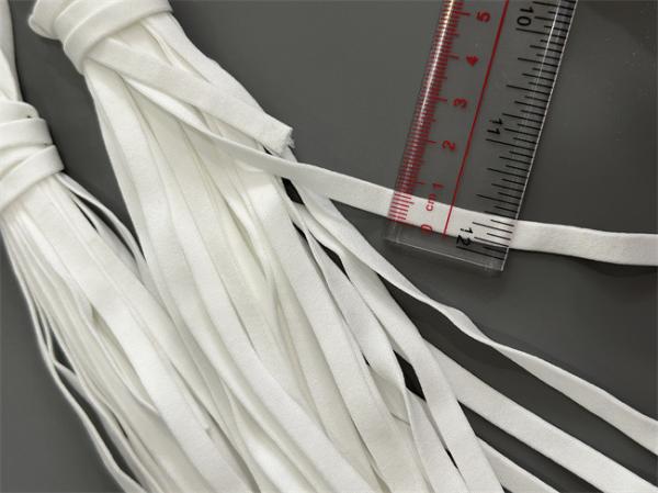 6mm 6.5mm 7mm 3 Ply Face Mask Flat Ear Loop White Cord Ear Tie Rope