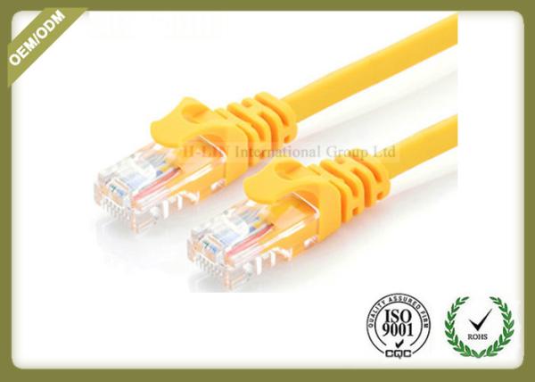 24AWG Cat6e Fiber Patch Cord , Internet Patch Cable Pure Copper Multi Stranding Wire