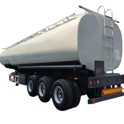 45000L Used Petroleum Tank Trailers For Sale , 3axles 3 Compartments Fuel Tanker Semi Trailer