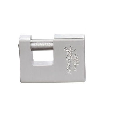 Custom Heavy Duty 304 Stainless Steel Top Security Rectangular Padlock with 4 Computer Keys Silver Rarlux Model 750