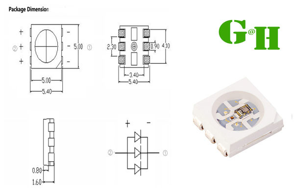 Backlighting 3528 LED Chips Featuring 50 Lifespan and 120 Degrees Viewing Angle Suitable for Electronic Display Panels