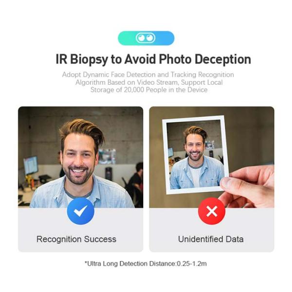 1.6GHz Android 7.1 Face Recognition Attendance Systems 100Mbps