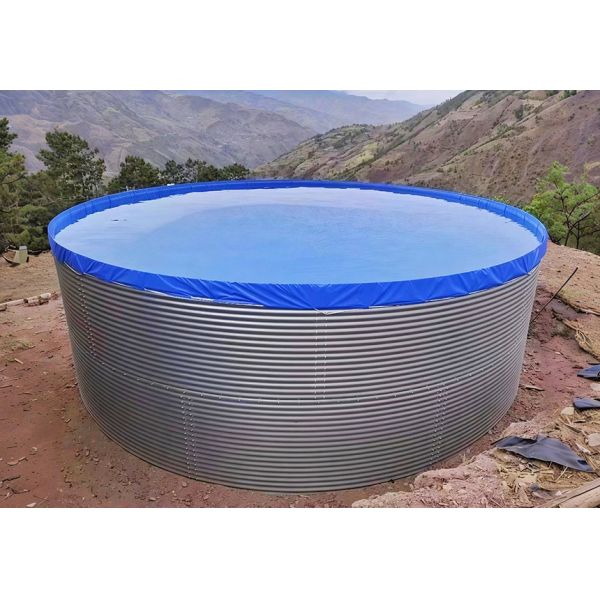 Hot-dip Galvanized Steel Water Tank with Food-grade PVC Liner and Bolted Assembly for Agricultural and Industrial Use