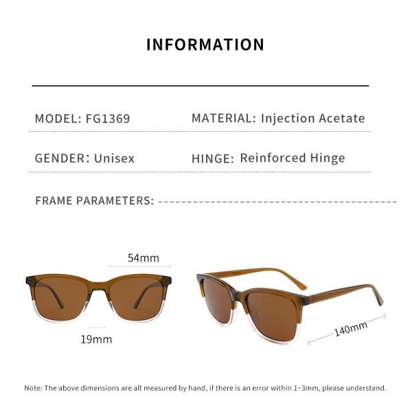 Квадрат формирует солнечные очки ретро классики солнечных очков eyewear прозрачные поляризовыванные