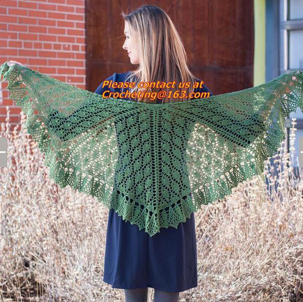 Lady's Crochet Knitted Shawl,Hand Knitted Shawl ,Women Poncho, Free Knitting Crochet Woman