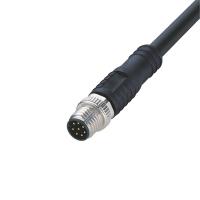 IP67 el conector circular impermeable TPU moldeó el conector del sensor M8