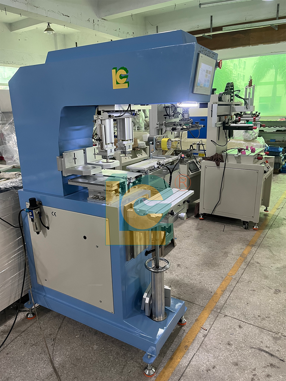 LC 2-Color Closed Ink Cup Pad Printing Machine with Independent Pad Shuttle System