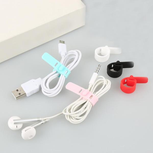 1.5mm-2.0mm Oval Silicone Self Gripping Cable Ties 6.5cm 7.4cm