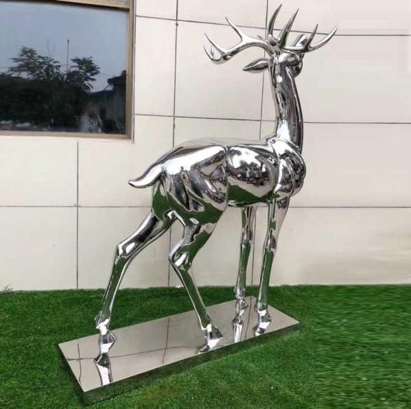 Esculturas animais do metal de aço inoxidável durável do jardim exteriores com cor do espelho