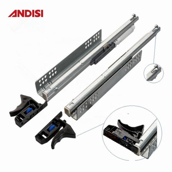 Modern Style V6 Undermount Drawer Slides Soft Close Loading Capacity 30kg for Kitchen