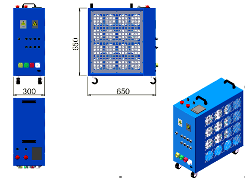 2.5KV/60S Withstanding Voltage Air Cooling Load Bank 72KW Rated Power