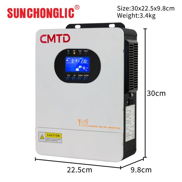 SUN-D This 1.2kW pure sine wave hybrid inverter integrates MPPT technology , dual AC and PV charging inputs , and UPS functionality into a single , reliable power solution