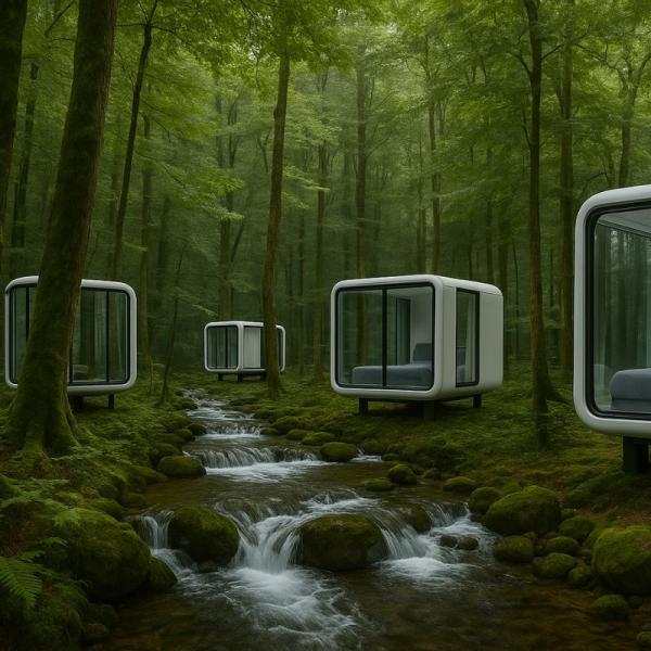 Luxury Bedroom Living Room Modern Prefab Smart Tiny Space Capsule Mobile Modular Container Capsule House Hotel