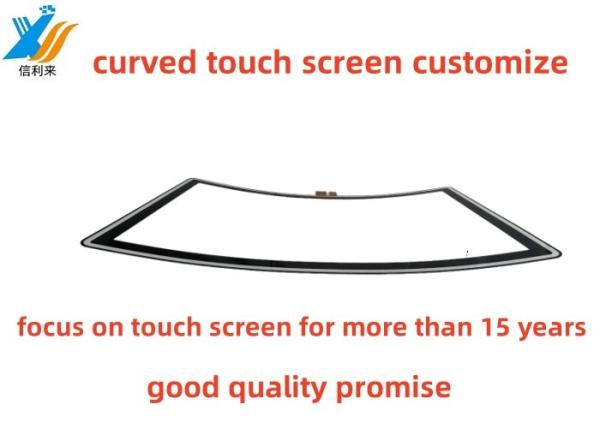 Écran tactile incurvé de 32 pouces Multi-touch projeté capacitif (PCAP) panneau d'écran tactile imperméable à l'eau imperméable à l'huile Anti-UV AR AG AF affichage LCD moniteur LED Personnaliser l'affichage commercial Jeu de machines de divertissement