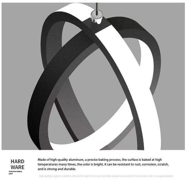 Modernas luces colgantes LED colgante redondo lámpara de candelabrador interior redondo de metal industrial