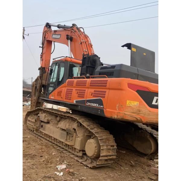 Excavadora usada Doosan DX520LC, gran excavadora hidráulica con orugas
