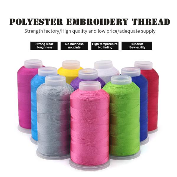 5000Y Largo hilo de bordado de rama de poliéster hilo de algodón para bordado de punto cruzado