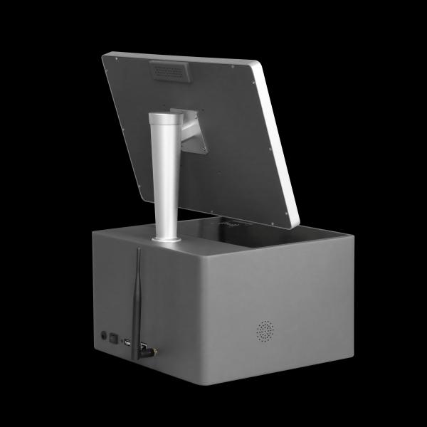Smart Self-Service Check-In Kiosk for Desktop Use for Hospital Hotel Airport Visitor Management-with Optional Barcode Reader