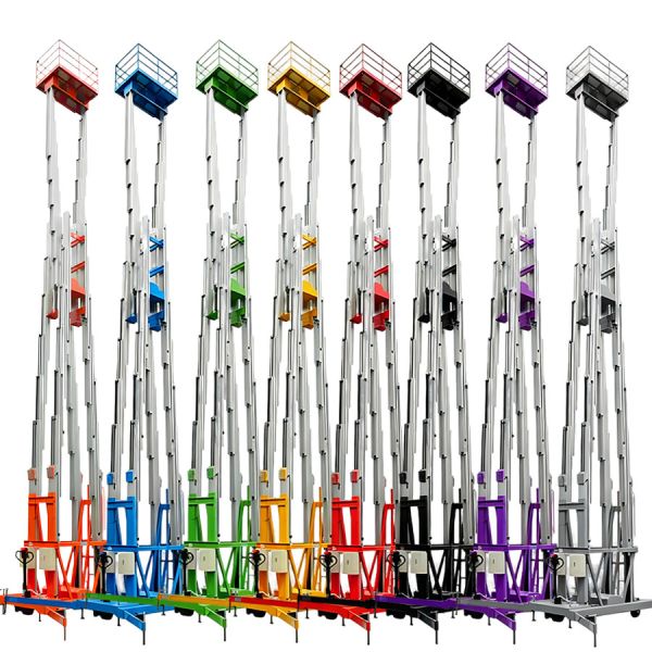 Aluminium Six Vertical Mast Lift Order Picker 18m-24m 150kg