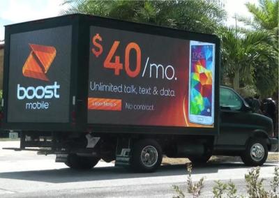 P5 Rgb Truck Mobile LED Display 40000Dots / Sqm Pixel For Advertising