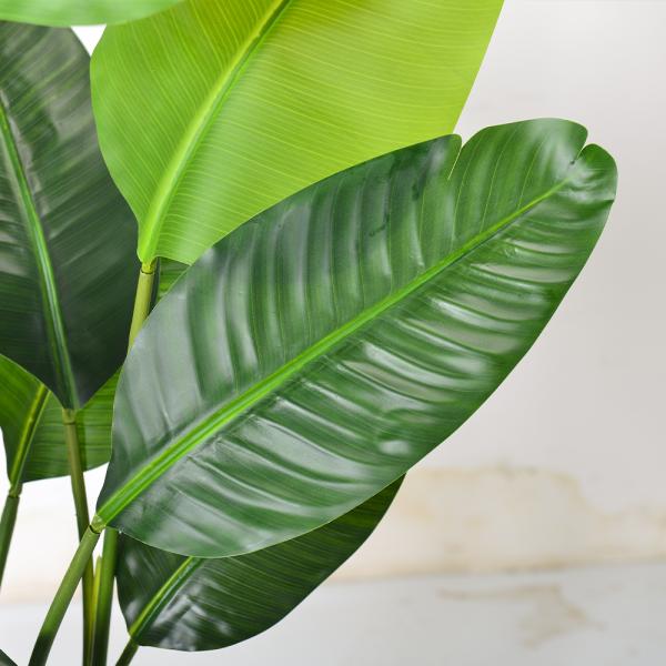 Artificial Bird of Paradise Plant 6.8FT - Luxury Faux Palm Tree in White Planter for Indoor Office Decor