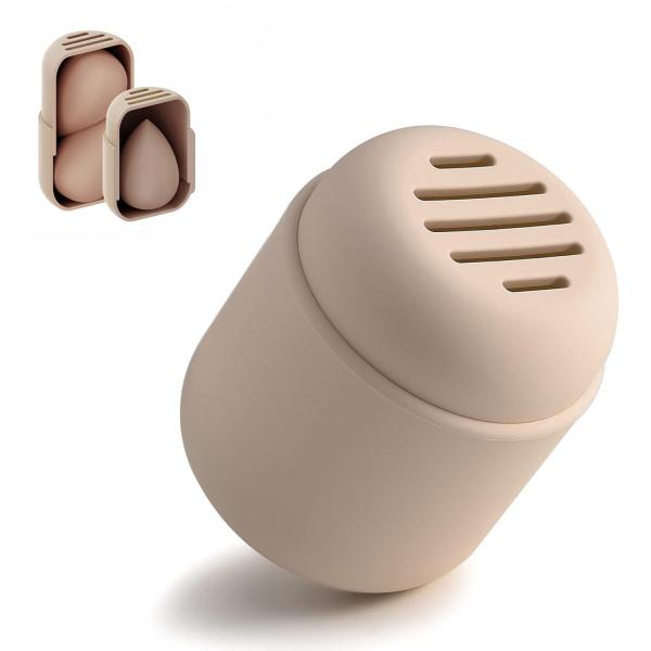 Смываемый, дышащий, силиконовый макияжный губка-держатель, красочная губка-блендер, чемоданчик для путешествий