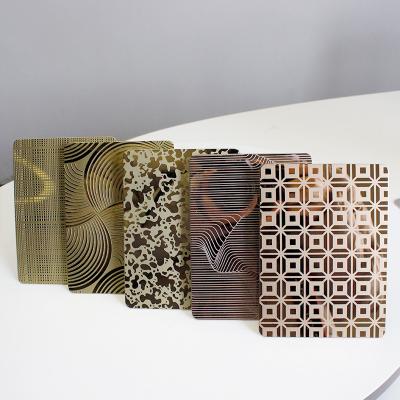 430 316 Pvd Color Coating Etched Stainless Steel Sheet Laser Cutting