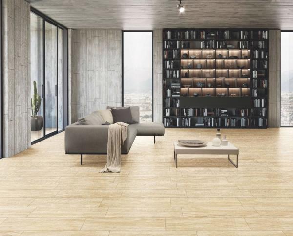 AAA Grade 150x900mm Brown Yellow Wooden Porcelain Tile Strips