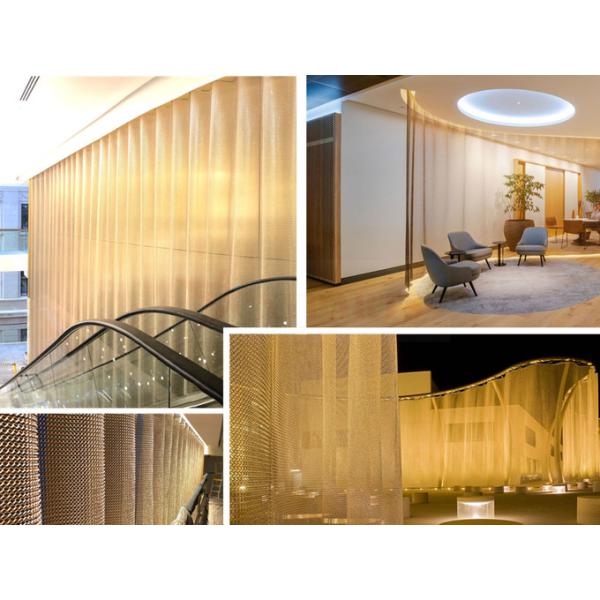 Electroplating 0.8mm X 7mm Metal Ring Mesh For Space Divider Curtain