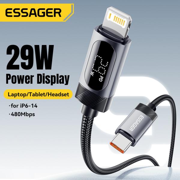 ESSAGER ES-X64シリーズ 29W USB-Cから照明充電コードデータケーブル