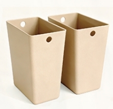 Washable Hotel Waste Bins fireproof trash bin inner case made with natural rice husk fiber ideal for hotel guestroom