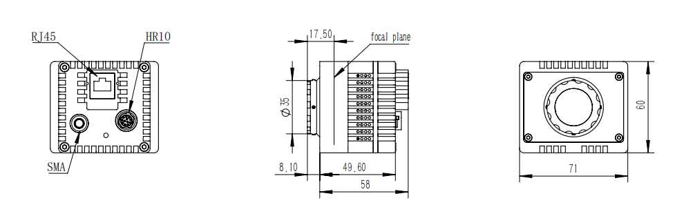 320×256 1.2-2.2μm 30μm TEC Cooled SWIR InGaAs Camera 50fps GigE GS-SW320223050-C-G