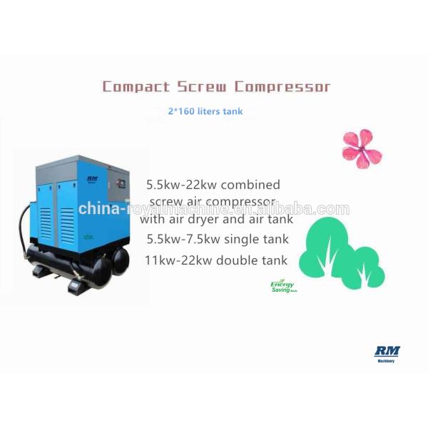 32cfm 29cfm compact screw air compressor with dryer and tank 3 in 1 screw air compressor