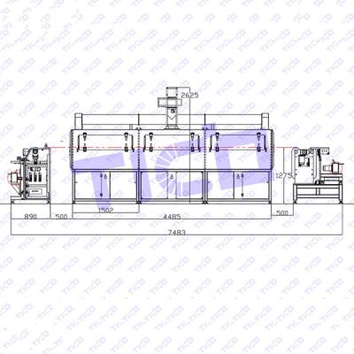 Roll Electrode Film Battery Coating Machine Slot Die Three Drying Chamber