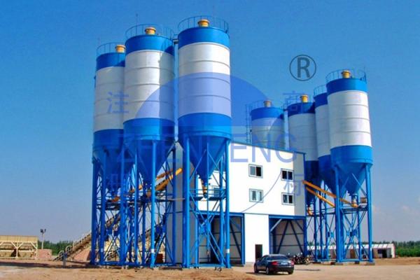 Tipo planta de tratamento por lotes concreta da correia de HZS90 com o misturador concreto forçado do eixo horizontal do dobro 2*30kw